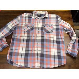 Surf Pendleton Mens Plaid Cotton Wool Blend Button Down Shirt Size Large
